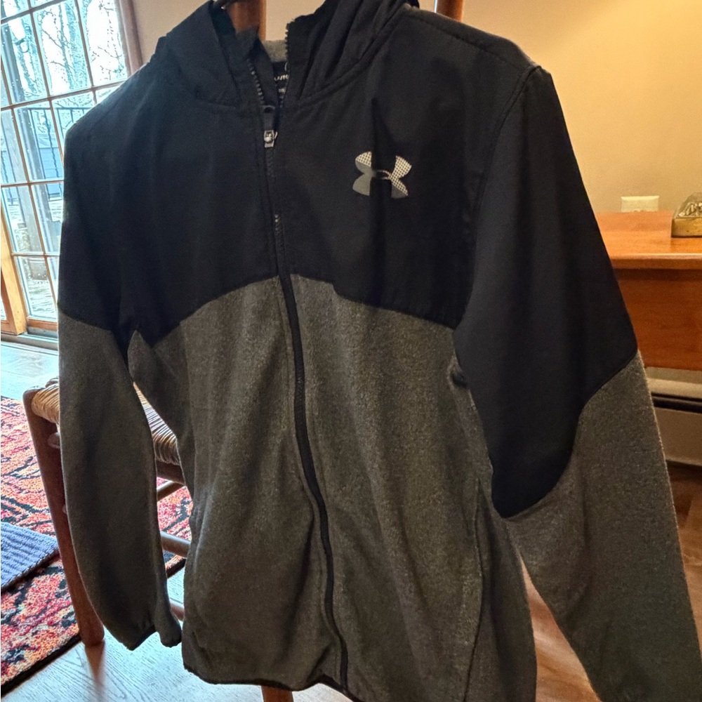Under Armour Charcoal and Black ColdGear Jacket- YOUTH XL